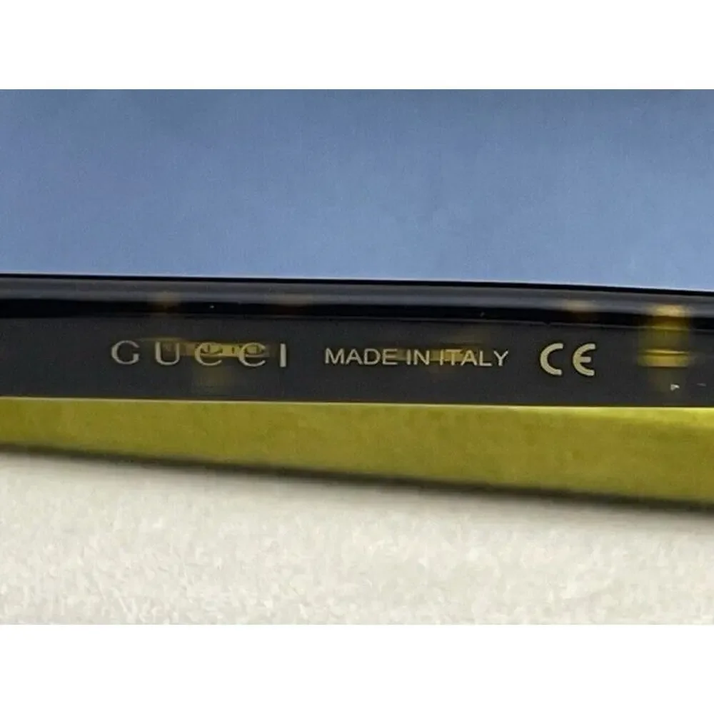 NEW GUCCI GG 0449S 003 HAVANA AUTHENTIC SUNGLASSES Blue Lense Tortoise 56MM $468 - Picture 6 of 10